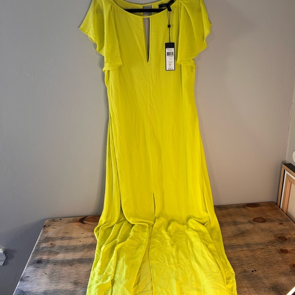 BCBG Neon Yellow Dress NWT - Picture 4 of 5